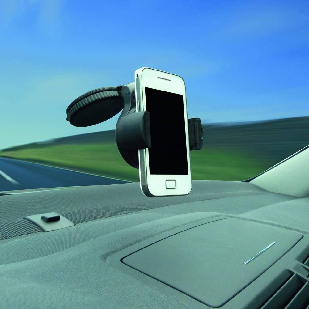 Suport auto Carpoint pentru telefon , reglabil , fixare cu banda adeziva pe parbriz sau pe bord