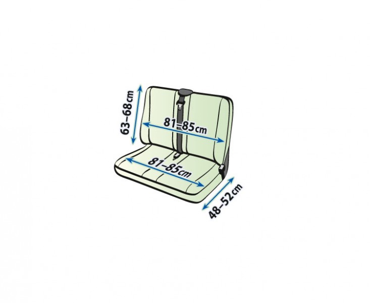 Husa bancheta cu doua locuri Ares Van DV2 XL , lungime spatar 81-85cm, lungime sezut 81-85cm, latime spatar 63-68cm, latime sezut 48-52cm