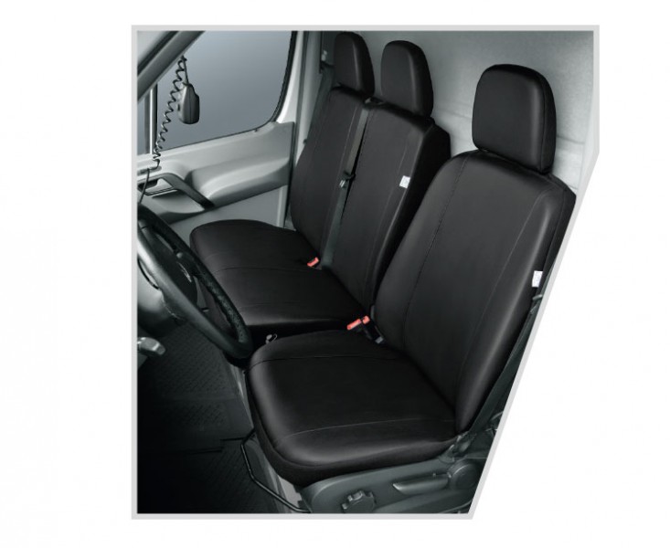 Husa auto scaun sofer Practical DV1 Master imitatie piele neagra pentru Renault Master 3, Opel Movano 3, Nissan NV 400 , dupa 2010