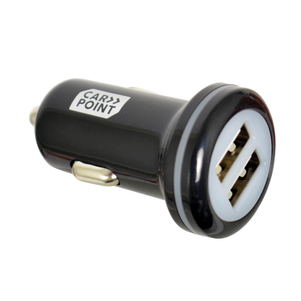 Incarcator auto Carpoint pentru USB de la priza auto , 2xUSB, 12V/ 24V, iesire 5V 2.4A, adaptor usb auto