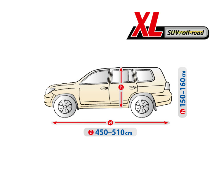 Prelata auto, husa exterioara Optimal Garage XL suv/off-road 450-510 cm