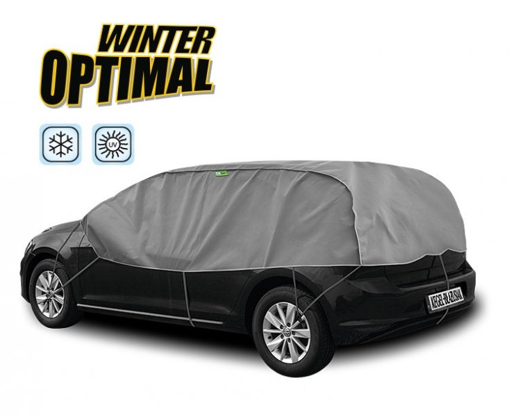 Semi prelata auto Winter Optimal M-L Hatchback Combi pentru protectie inghet si soare, l=275-295cm, h=75cm