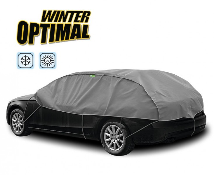 Semi prelata auto Winter Optimal L-XL Hatchback Combi pentru protectie inghet si soare, l=295-320cm, h=75cm