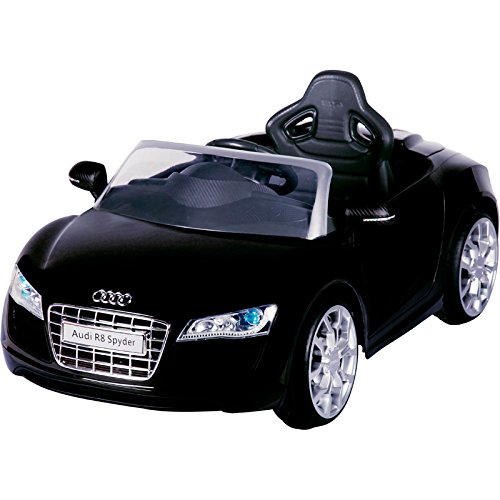 Masinuta electrica cu telecomanda Audi R8 Spyder cu MP3 si Remote Control, Black, acumulator 6V , viteza max 3 km/h