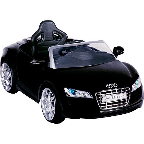 Masinuta electrica cu telecomanda Audi R8 Spyder cu MP3 si Remote Control, Black, acumulator 6V , viteza max 3 km/h