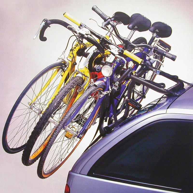 Suport bicicleta Cruiser pentru 3 biciclete cu prindere pe haion (Hatchback si Combi) , capota spate (Sedan/Berlina) , 4x4
