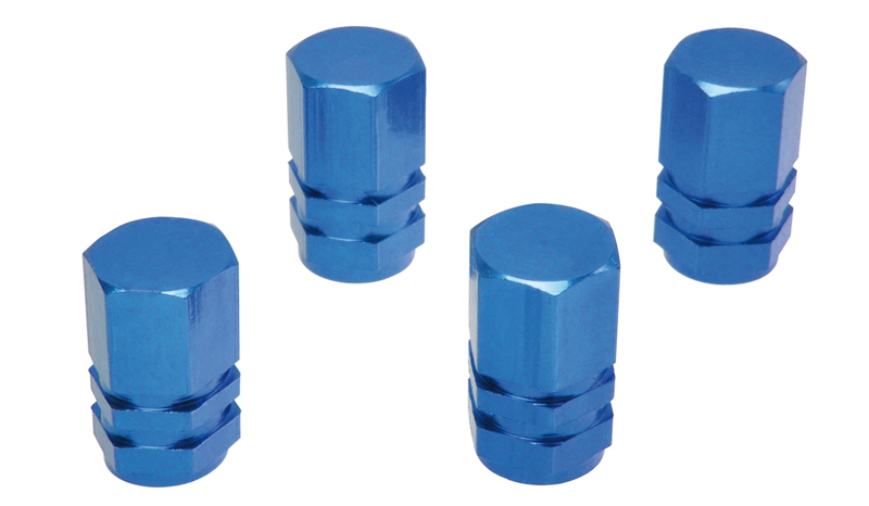 Set capacele auto Automax pentru ventil hexagon albastru , 4 buc.