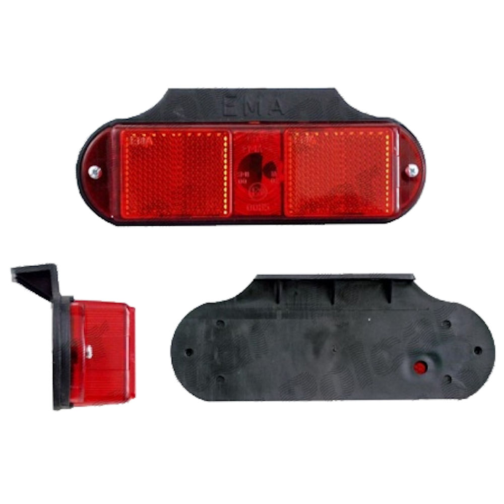 Lampa gabarit auto BestAutoVest 12V/ 24V dreptunghiulara Rosie, 125x55x45mm , cu suport fixare, 1 buc.