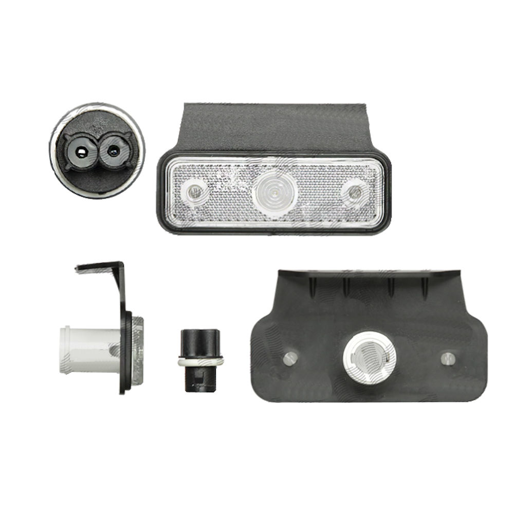 Lampa gabarit auto BestAutoVest 12/24V dreptunghiulara Alba, cu suport bec, 95x30mm, cu suport fixare, 1 buc.