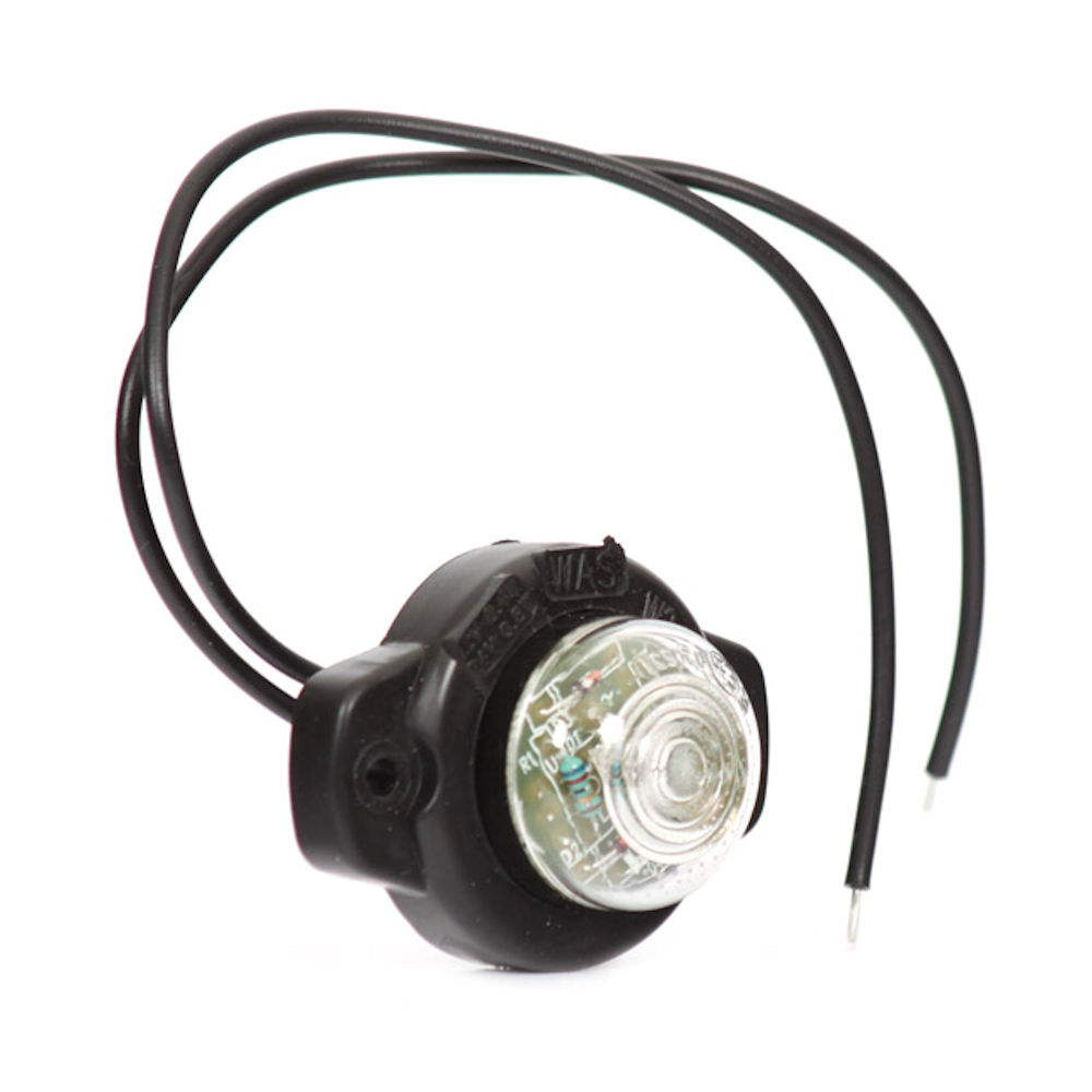 Lampa gabarit auto BestAutoVest 12V rotunda Alba cu led, cu suport 57x41.4x26.8mm, 1 buc.