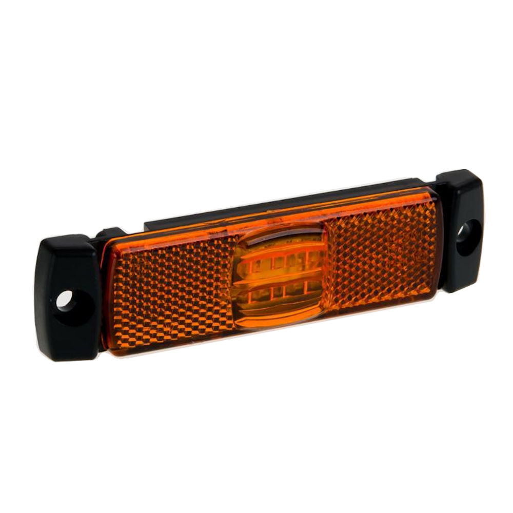 Lampa gabarit auto BestAutoVest 12V/ 24V cu LED, dreptunghiulara Portocaliu , 97x30x12mm, cu cablu, 1 buc.