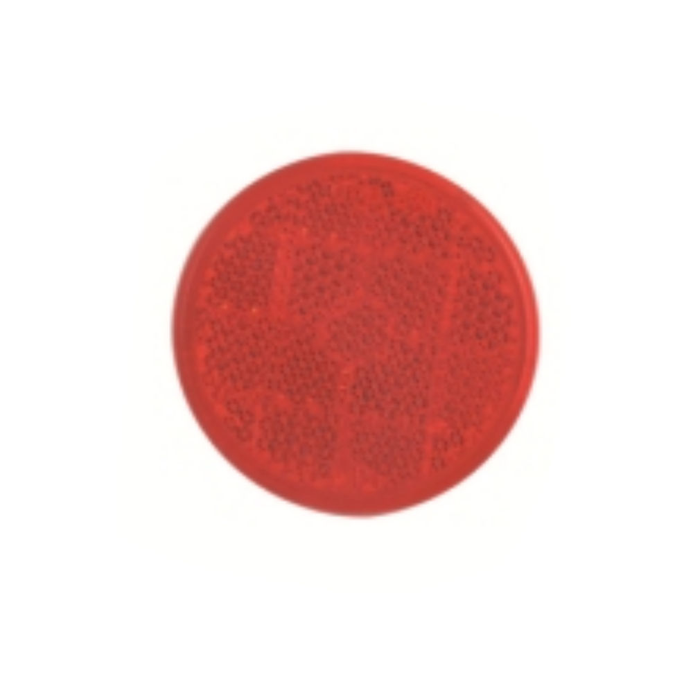 Catadioptru reflectorizant rotund rosu universal BestAutoVest, fixare cu banda adeziva, 50 mm , 1 buc.