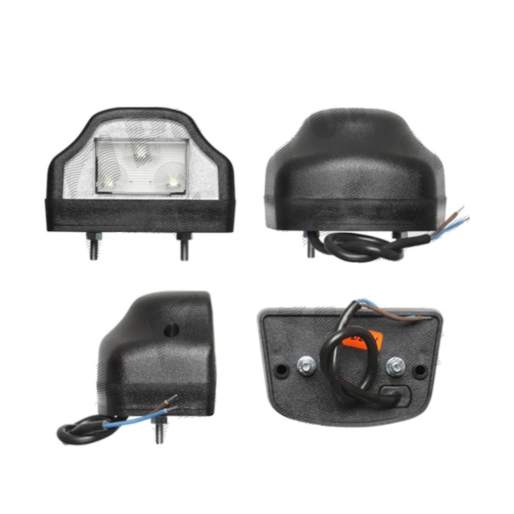 Lampa auto BestAutoVest pentru numar 12/24V 90x65x60mm partea Dreapta/ Stanga cu leduri carcasa neagra la bucata
