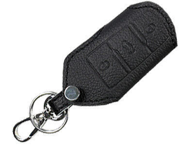 Husa cheie din piele pentru Vw Passat B6 B7 CC, cusatura neagra, pentru cheie cu 3 butoane