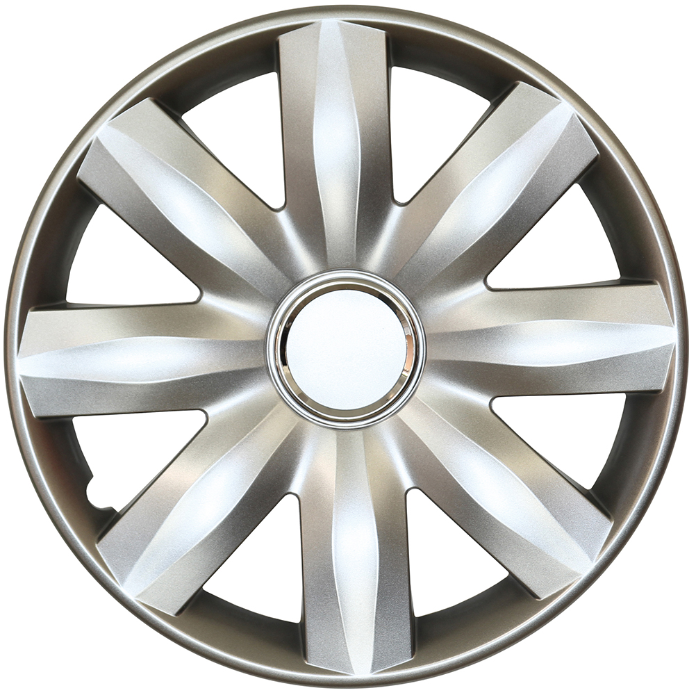 Set capace roti 14 inch tip Renault, culoare Silver 14-221