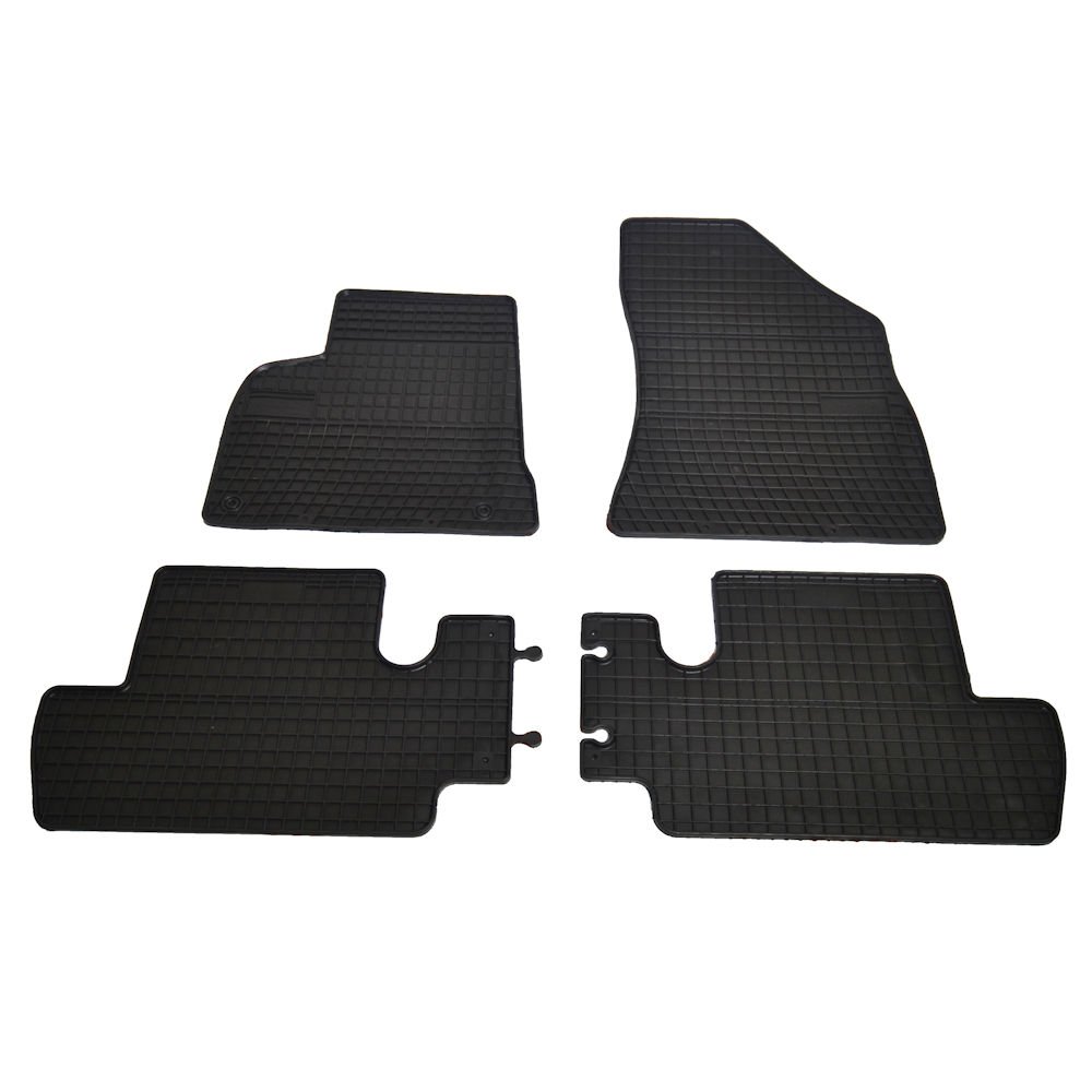 Set covorase auto din cauciuc Peugeot 3008 din 2009-2016, presuri BestAutoVest, negre, 4 buc.