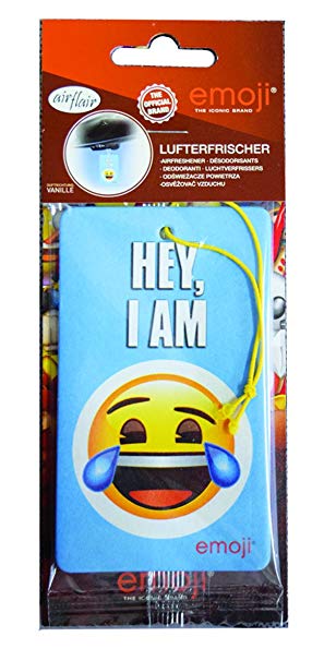 Odorizant auto pentru oglinda AirFlair Emoji Hey I Am Laughing Tears , 8 inch, 11,2x6,5x0,2 cm