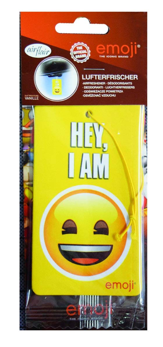Odorizant auto pentru oglinda AirFlair Emoji Hey I Am Laughing , 8 inch, 11,2x6,5x0,2 cm