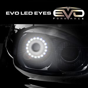 Set 2 leduri auto Angel Eyes LED EVO Formance 12cm culoare alba