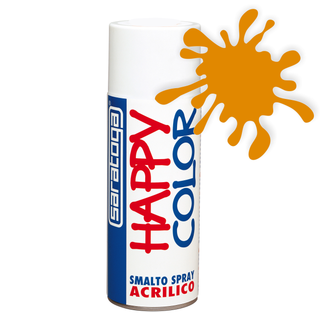 Spray vopsea Portocaliu HappyColor Acrilic, 400ml