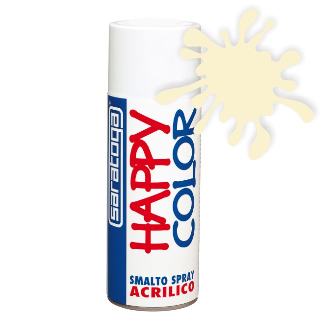 Spray vopsea Alb Smantana HappyColor Acrilic, 400ml