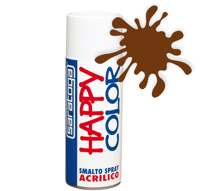 Spray vopsea Castaniu HappyColor Acrilic, 400ml