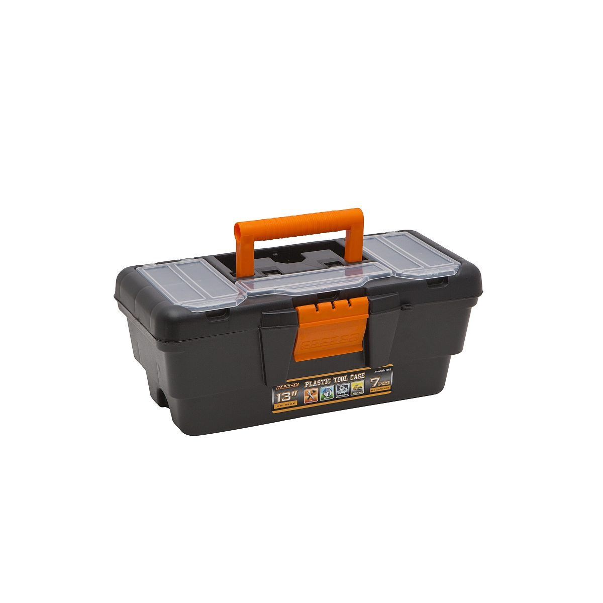 Geanta de scule din material plastic 13 320x170x130 mm, cu 3 compartimente pe capac