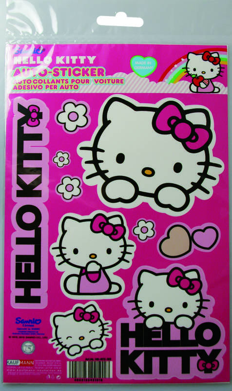 Abtibild Hello Kitty, set stickere auto