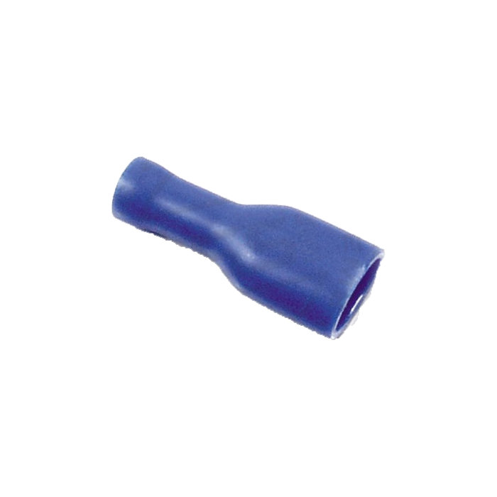 Conector electric prin apasare tip mama tubular, mufa pentru inadire diam 1.5mm-2.5mm, 6.3mm, Albastru