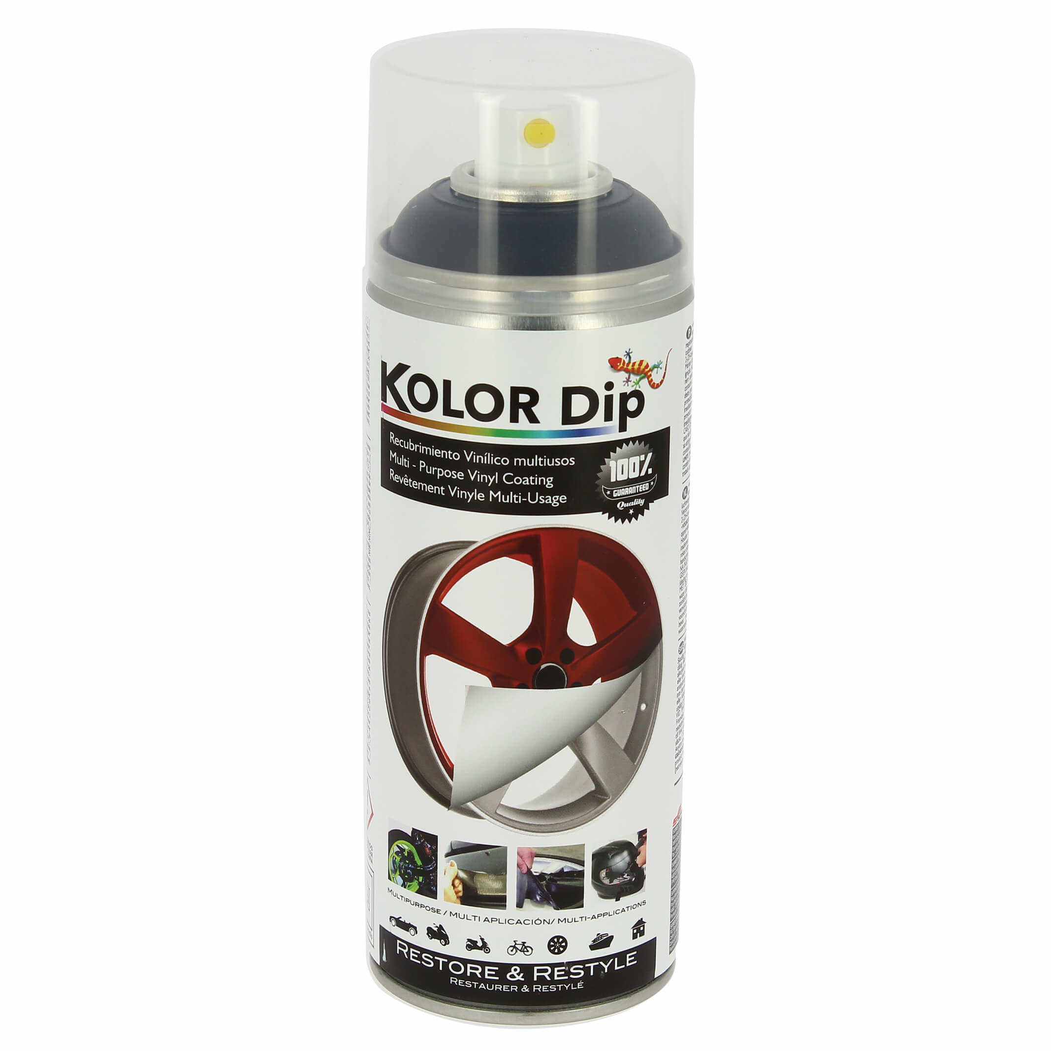 Spray vopsea cauciucata Kolor Dip Negru Metalic 400ml