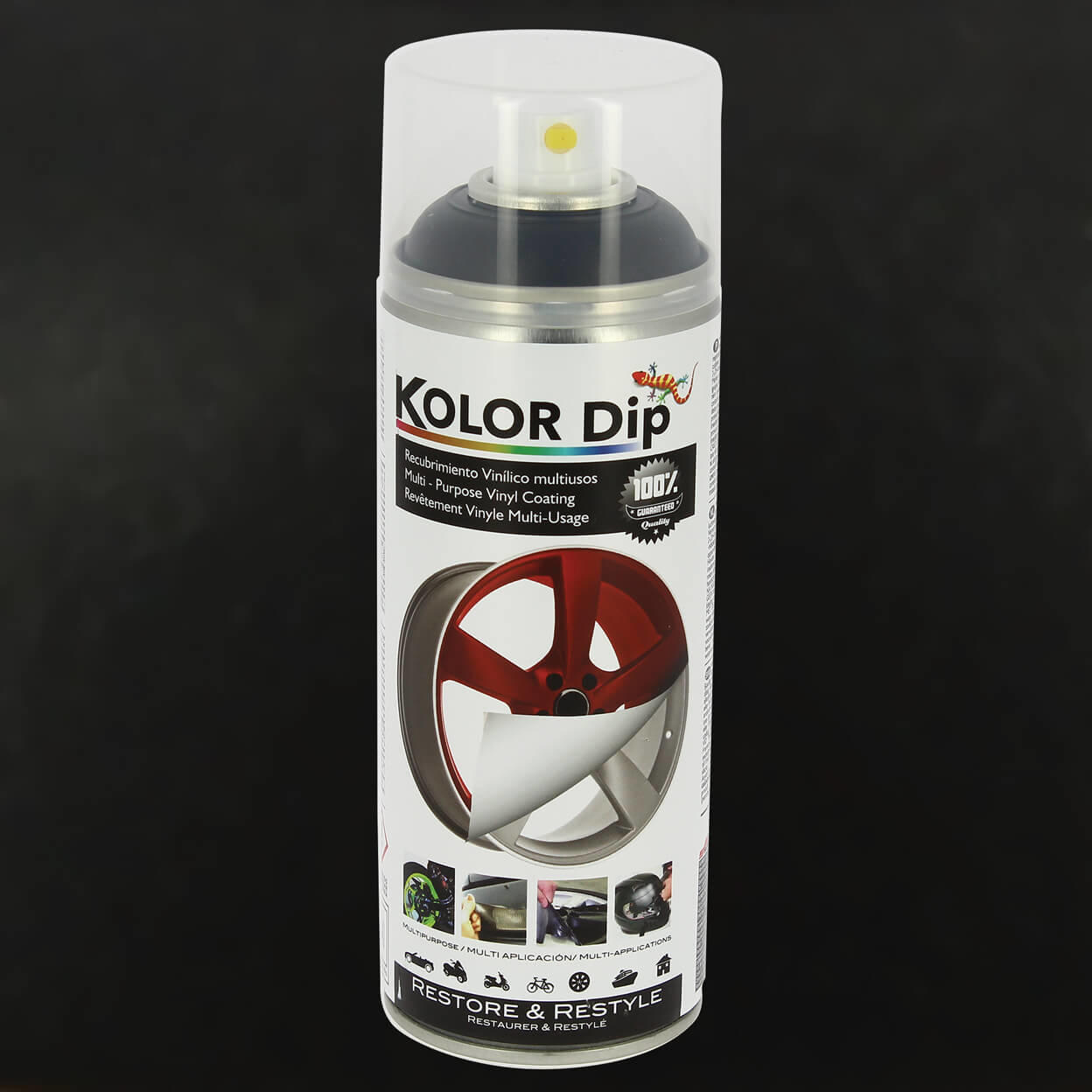 Spray vopsea cauciucata Kolor Dip Negru Metalic 400ml