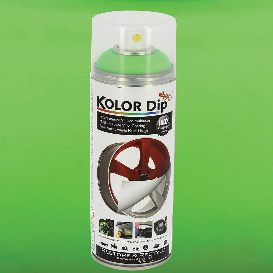 Spray vopsea cauciucata Kolor Dip Verde Fluorescent 400ml