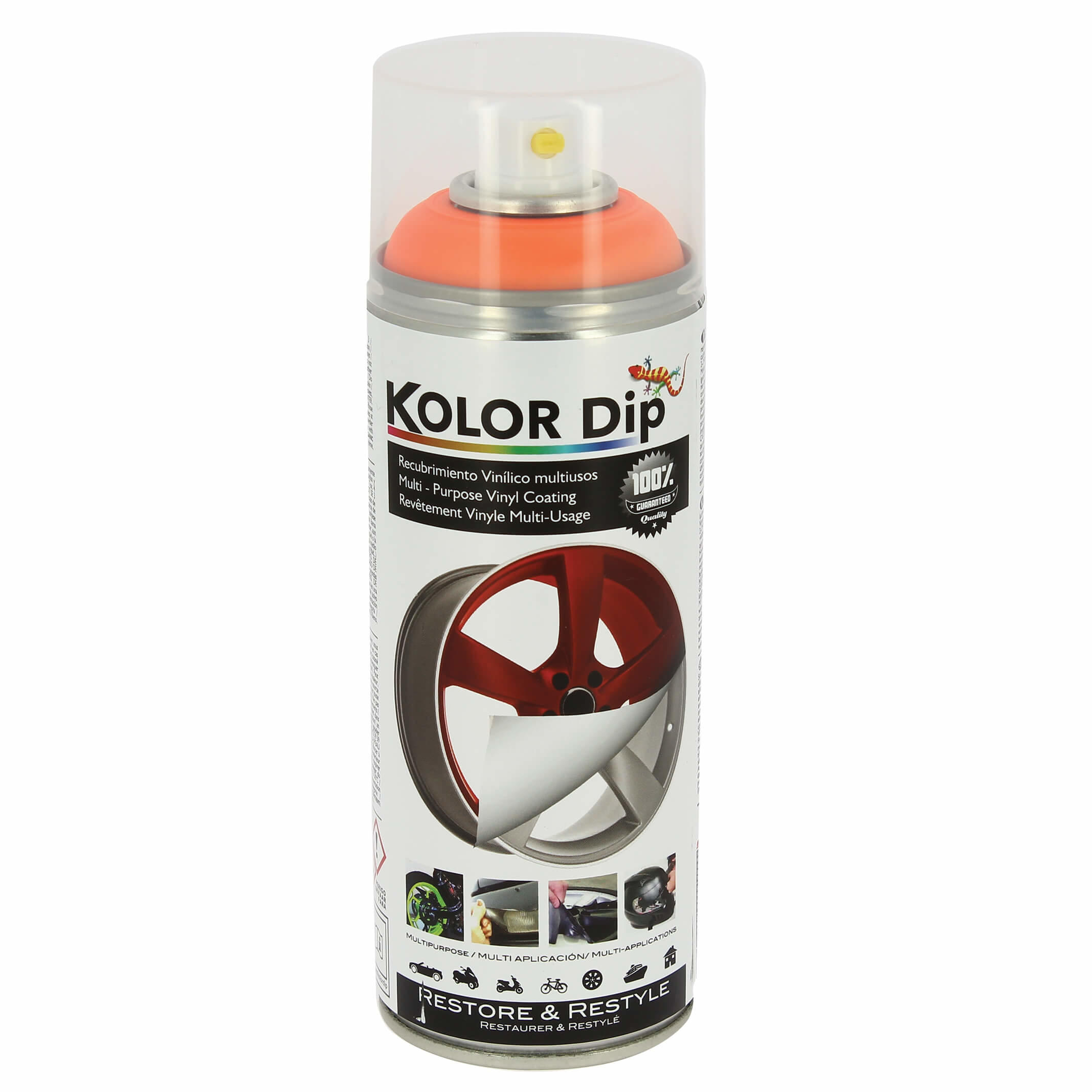 Spray vopsea cauciucata Kolor Dip Orange Fluorescent 400ml