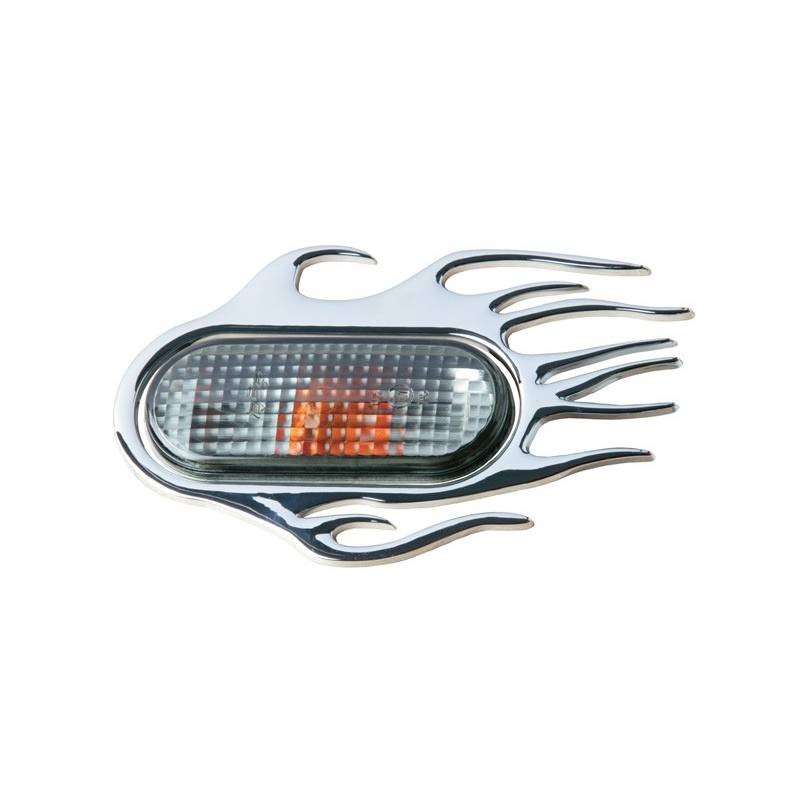Ornament 3D Flaming crom 118X75mm, pentru seria VAG (Vw Audi Seat Skoda)