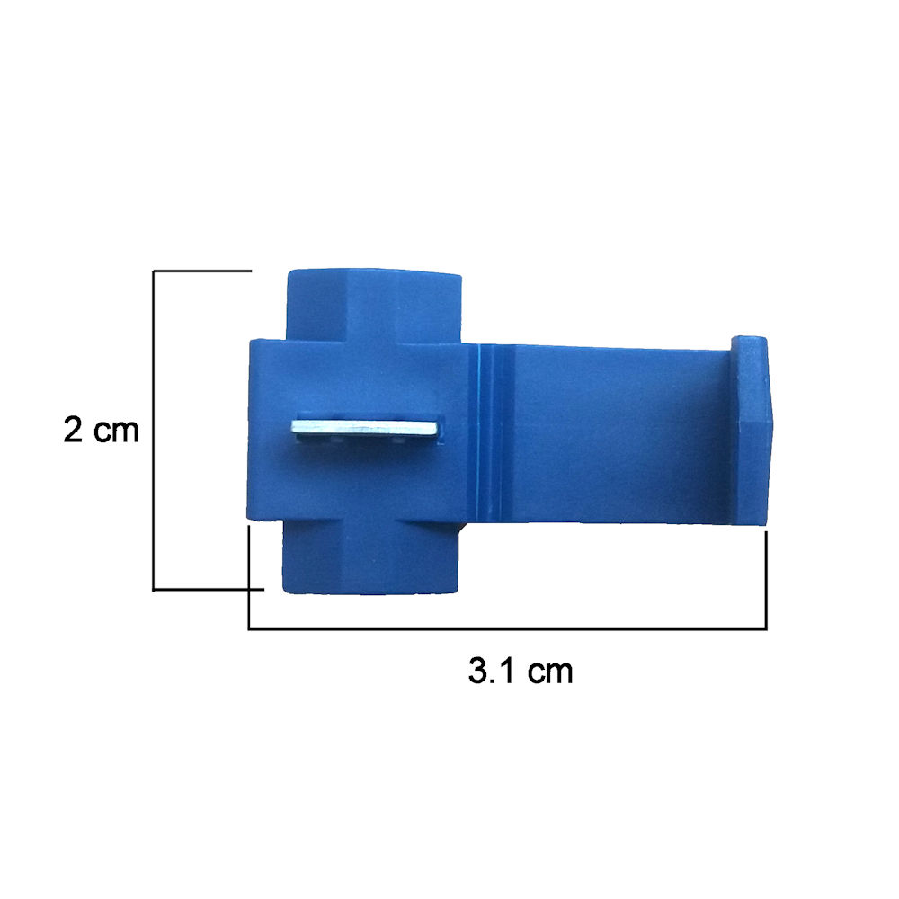 Conector rapid pentru cablu electric,conector 3-4 mm, culoare albastru, set 5 buc