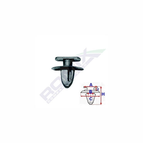 Clema, clips fixare Seat Alhambra, Arosa, Exeo, Ibiza, Toledo; Skoda Fabia, Octavia II / III, Rapid, Roomster, Superb, Yeti; VW Caddy III, Cc, Eos, Fox, Golf IV / V / V Plus / VI, Jetta, Lupo, Passat, Polo, Scirocco, Sharan, Tiguan, Touran; set 10 buc