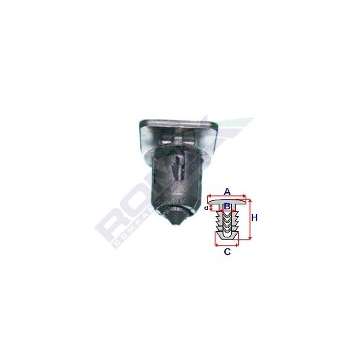 Clema, clips fixare VW Caddy III (2k) 06.2015-, Caddy III/Life (2k) 03.2004-06.2010/06.2010-06.2015, Transporter (T4) 07.1990-03.2003, Transporter (T5) 04.2003-10.2009/10.2009-, Transporter (T6) 04.2015-; tapiterie plafon, stalpi; set 10 buc, 701867549