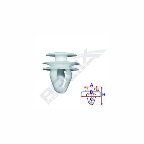 Clema, clips fixare Chevrolet Captiva; Opel Antara; Toyota Avensis, Carina E, Corolla, Hi-Ace, Previa, Prius, Rav4, Tercel Sedan, Yaris; tapiterie, geam triunghiular langa oglinda; set 10 buc, 4804448, 67771-30070, 94530602