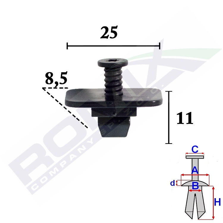 clema, clips fixare, Aftermarket 2000248