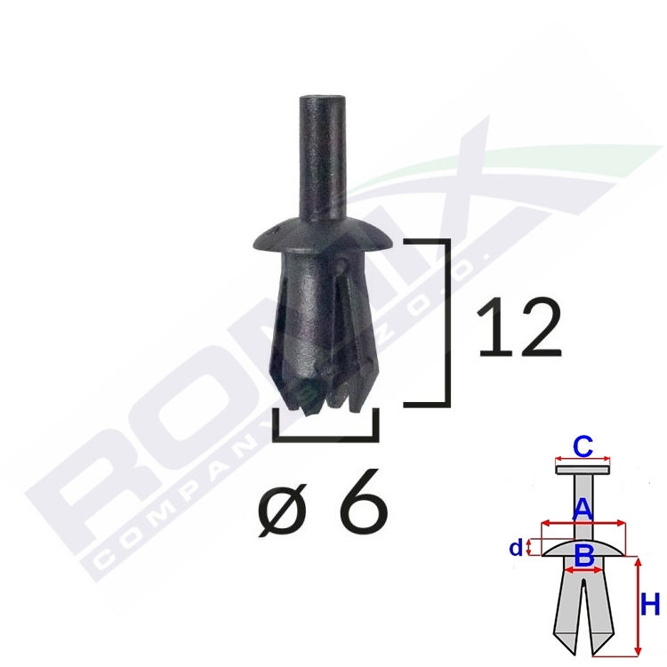 Clema, clips fixare Audi, Mercedes, Opel, Porsche, Skoda, VW; aripa interioara, bara protectie, ornamente, set 10 buc, 1719242, N0385012