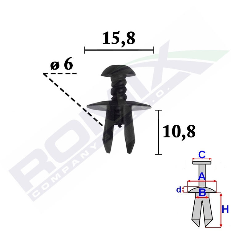 Nit plastic Mercedes Clasa C (W204), 11- Aftermarket 2066159