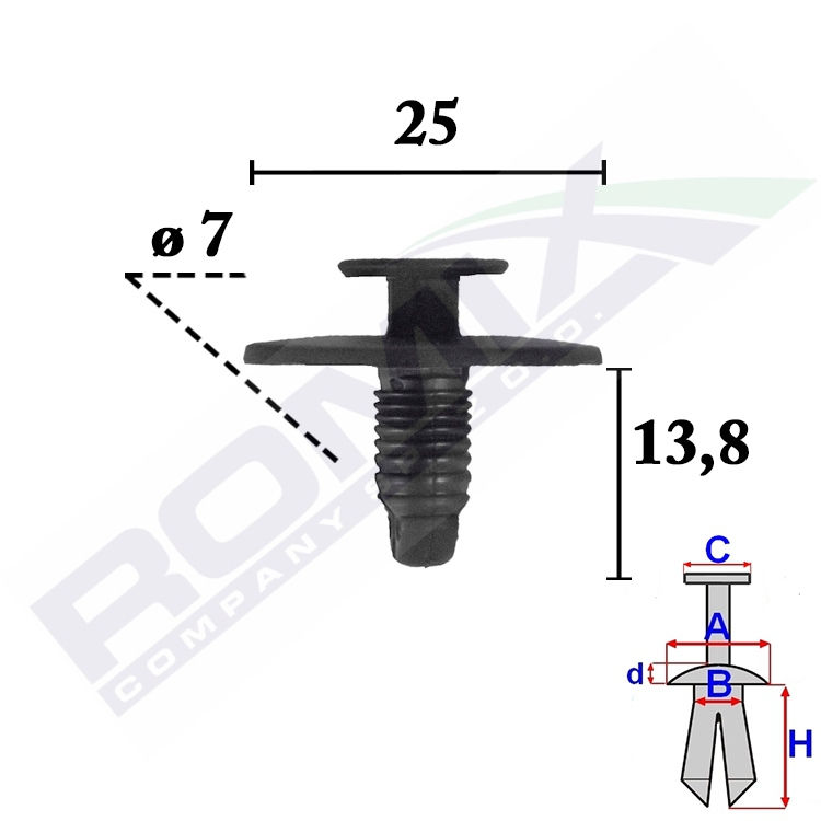 clema, clips fixare Alfa Romeo Giulia, 09.2016-; Alfa Romeo Giulietta (940), 05.2010-; Alfa Romeo Stelvio, 06.2017-, Aftermarket