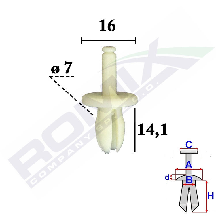 clema, clips fixare Vw Golf 6 (5k), 10.2008-; Vw Golf 7 (5k), 10.2012-, Aftermarket