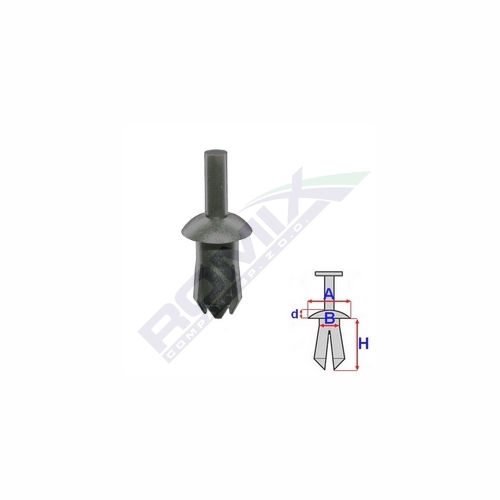 Clema, clips fixare Mercedes clasa E-Class (W210) 95-03, E-Class (W211) 02-06, E-Class (W211) Sedan/Combi 06-09, Ml-Class (W164) 05-11; Seat Alhambra 96-01/01-10; VW Sharan 95-00/00-10, Touran 03-06/07-10; aripi, bara protectie, ornamente, set 10 buc