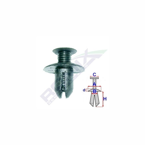 Clema, clips fixare Mitsubishi Carisma (Da_), Colt (A150/Cao/Cjo/Z30), Colt/Lancer (C10/C50), Galant (E10/E30/E50/Ea0); Volvo S40/V40 (Vs/Vw); tapiserie, panou bord, aripa interioara, set 10 buc, MB253964