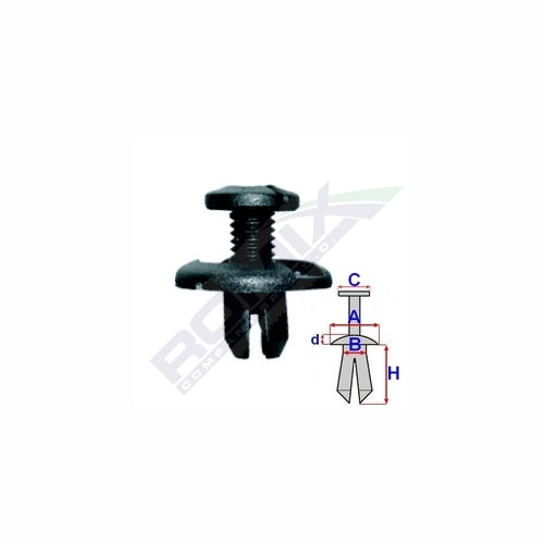 Clema, clips fixare Honda Accord, Civic, Civic Crx, Legend, Prelude; aripa interioara, echipamente auxiliare compartiment motor, set 10 buc, 91512-SM4-003
