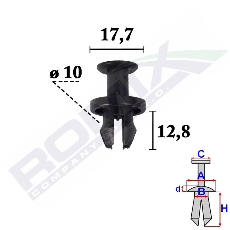 clema, clips fixare Audi A6 (4g/C7), 01.2011-06.2014; Audi A6 (4g/C7), 06.2014-09.2018; Audi Q3 (8u), 01.2015-08.2018; Audi Q3 (8u), 06.2011-02.2015; Vw Jetta (1b), 07.2010-; Vw Polo (6r), 08.2009-12.2017, Aftermarket