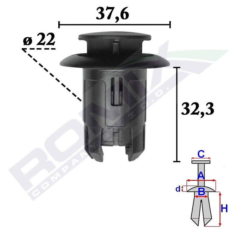 Nit plastic Toyota Prius, 05.09- Aftermarket 2220377