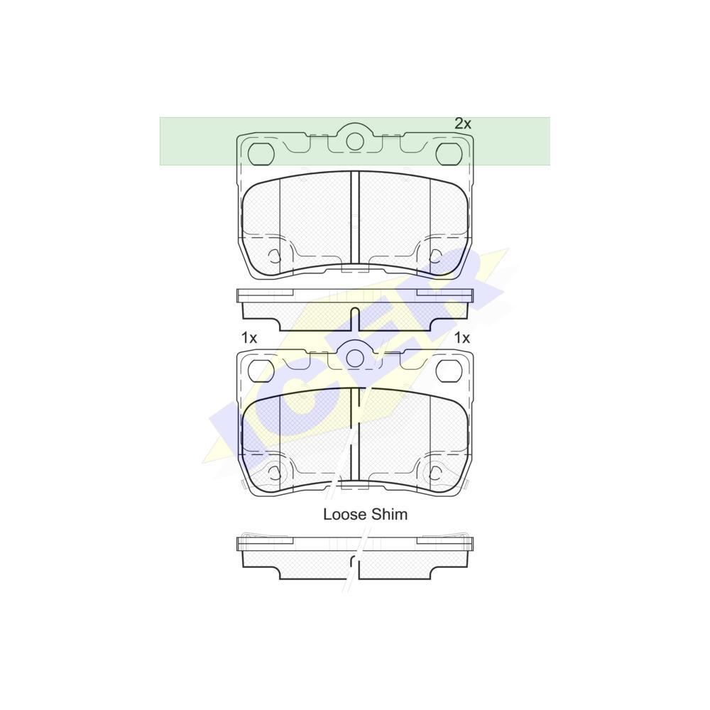 Set placute frana Icer 182060, parte montare : Punte Spate