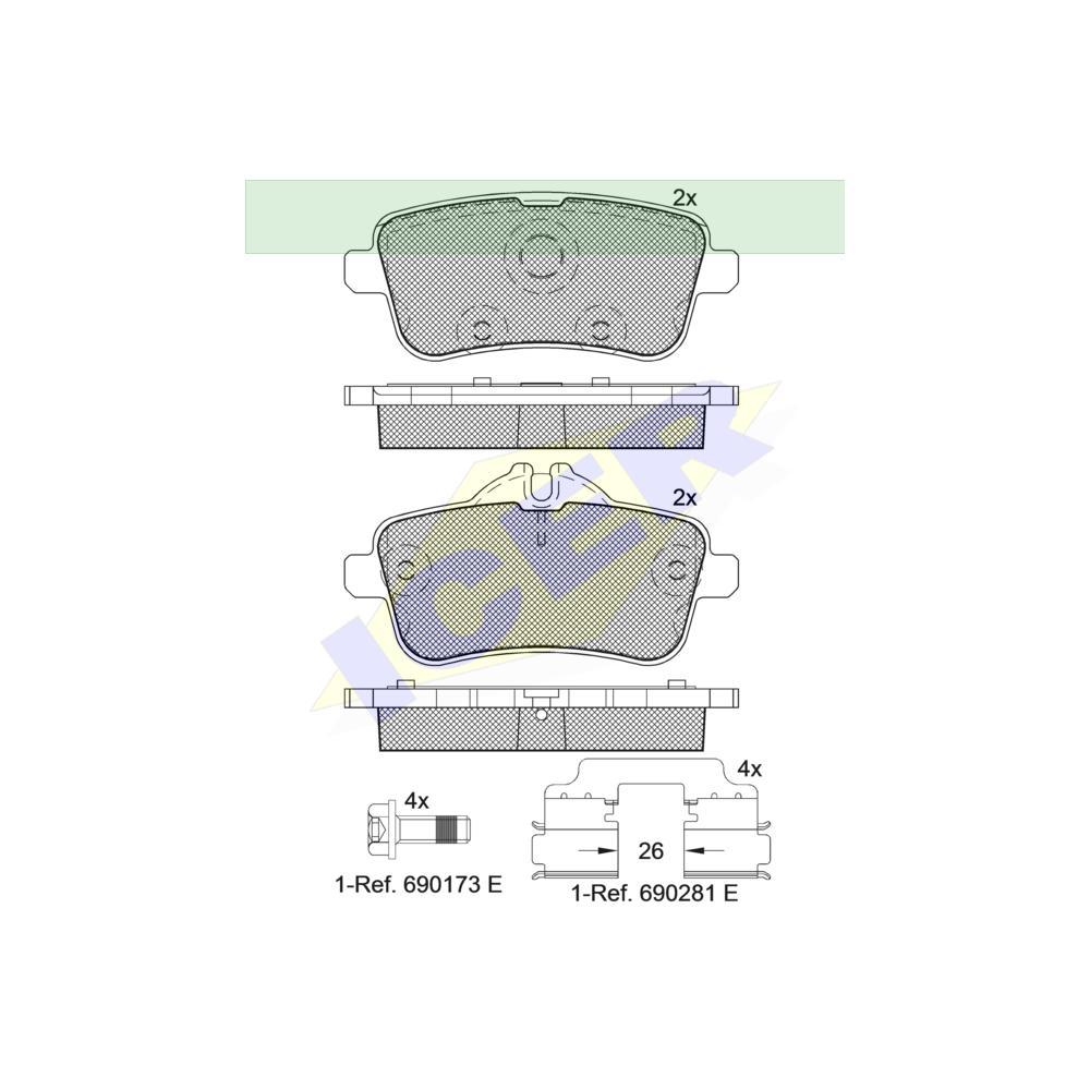 Placute frana ICER IE182072-066, Spate